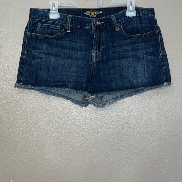 Lucky Brand Riley denim Shorts Raw Hem 10/30 - Picture 2 of 12